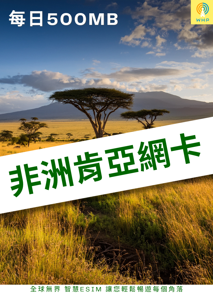 非洲肯亞網卡(每日500MB) 1天起