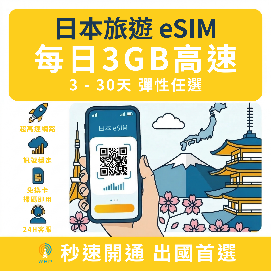 日本每日3GB高速│3-30天