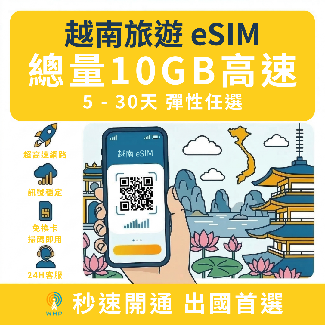 越南總量10GB高速│5-30天