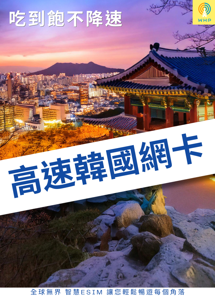高速韓國網卡(吃到飽不降速) 1天起