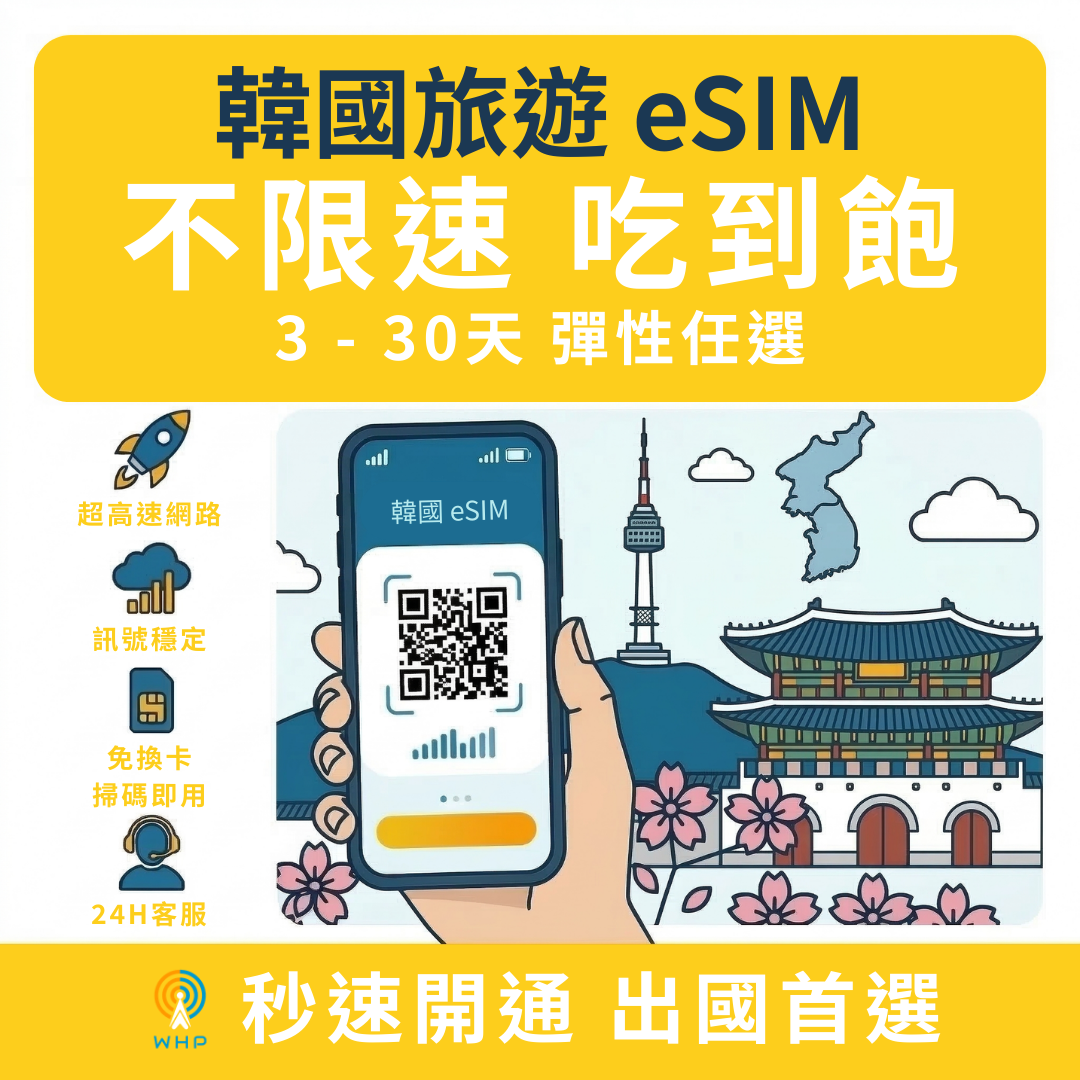 韓國不限速吃到飽│3-30天