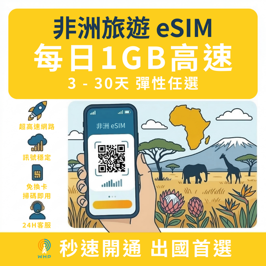 非洲每日1GB高速│3-30天