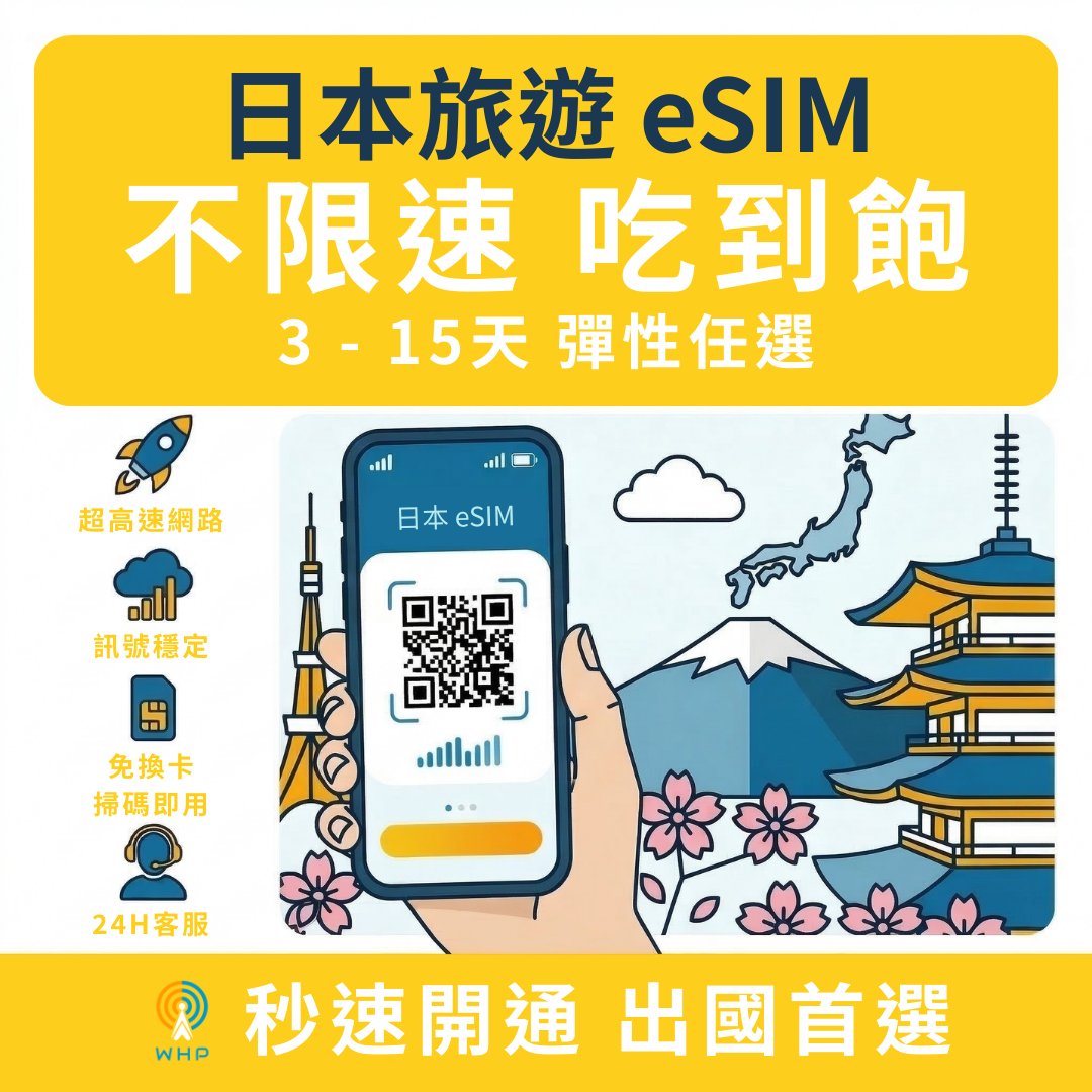 日本不限速吃到飽│3-15天