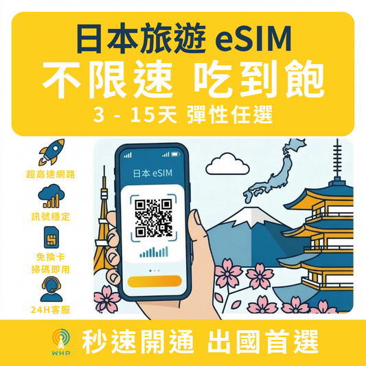 日本不限速吃到飽│3-15天