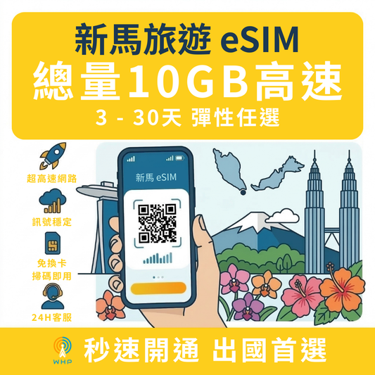 新馬總量10GB高速│3-30天