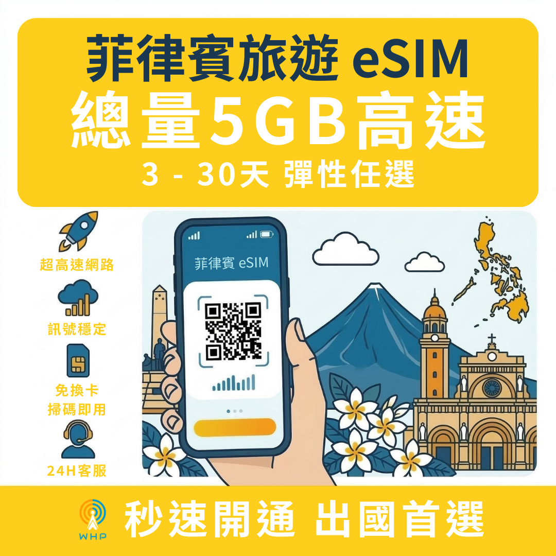 菲律賓總量5GB高速│3-30天