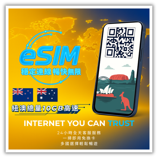 紐澳總量10GB高速│3-30天