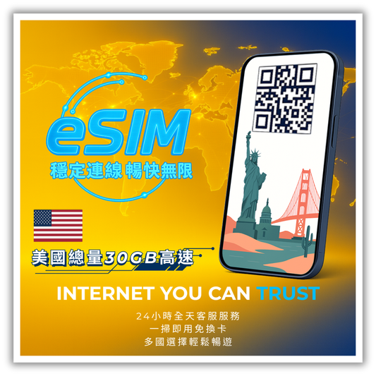 美國總量30GB高速│3-30天