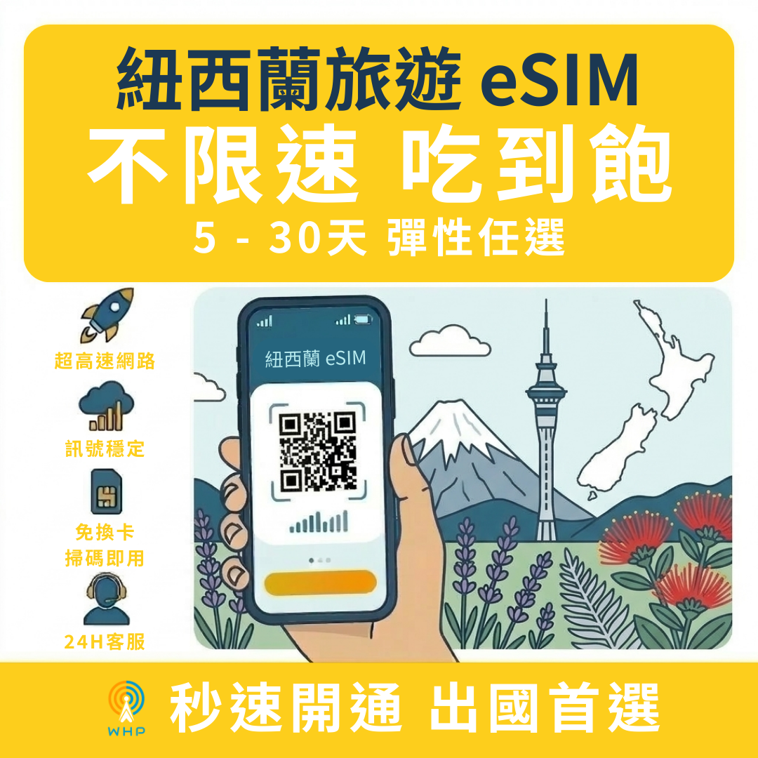 紐西蘭不限速吃到飽│5-30天